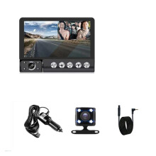1080P Dual Dash Camera Car DVR with Front Inside Rear Lenses, Night Vision, GPS, 64G Card, Automatic PowerOn