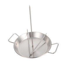 Stainless Steel Chicken Roaster and Grill Kebab Rack for BBQ with Dual Purpose Design