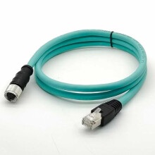 M12 to RJ45 Ethernet Cable 5m Cat7 Shielded ‑Speed Industrial Cable with Vibration‑Resistant Lock