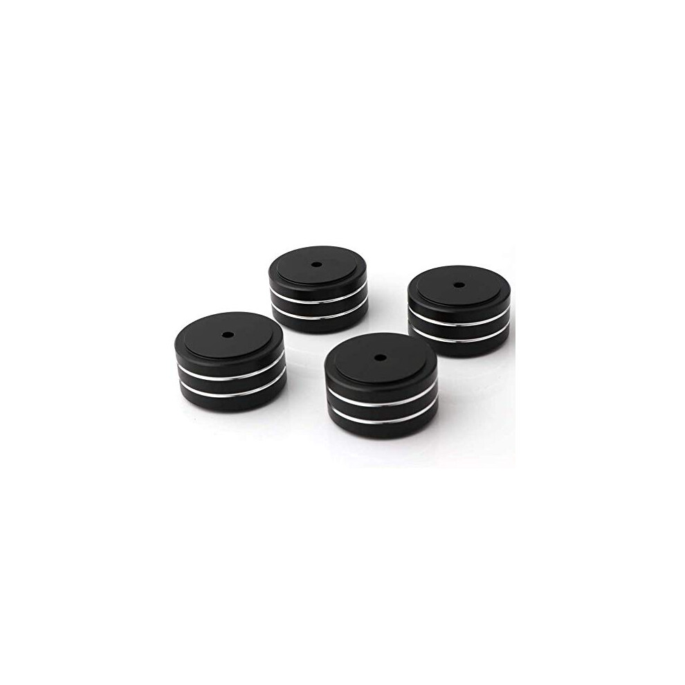 4Pcs Aluminum Speaker Isolation Feet 40X20mm Noise Reduction Pads For Turntable And Audio Equipment Black 9045646519708