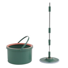 Flat Mop and Bucket Set with Wringer, Hands Dual Water Separation, 4 Microfiber Pads for Hardwood Floors