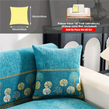 (Green, Pillow Case 45.72cm*45.72cm) 1pc Bohemian Chenille Sofa Slipcover/Pillowcase, Non-Slip Sofa Covers, Washable Couch Covers, Sofa Pet