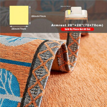 (Orange, Armrest 71.12cm*71.12cm) 1pc Bohemian Chenille Sofa Slipcover/Pillowcase, Non-Slip Sofa Covers, Washable Couch Covers, Sofa Pet