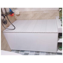 Folding Bathtub Tray and DustProof Cover, Heat Retention Waterproof Bath Shelf for Phone Tablet, White