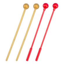 2 Pairs Glockenspiel Mallets and Xylophone Mallets Set, Durable ABS Percussion Sticks for Clear Tone Performance
