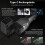 Rechargeable LED Flashlight for Car, Emergency Car Flashlight, 12V Cigarette Lighter Plug, 4 Modes 4