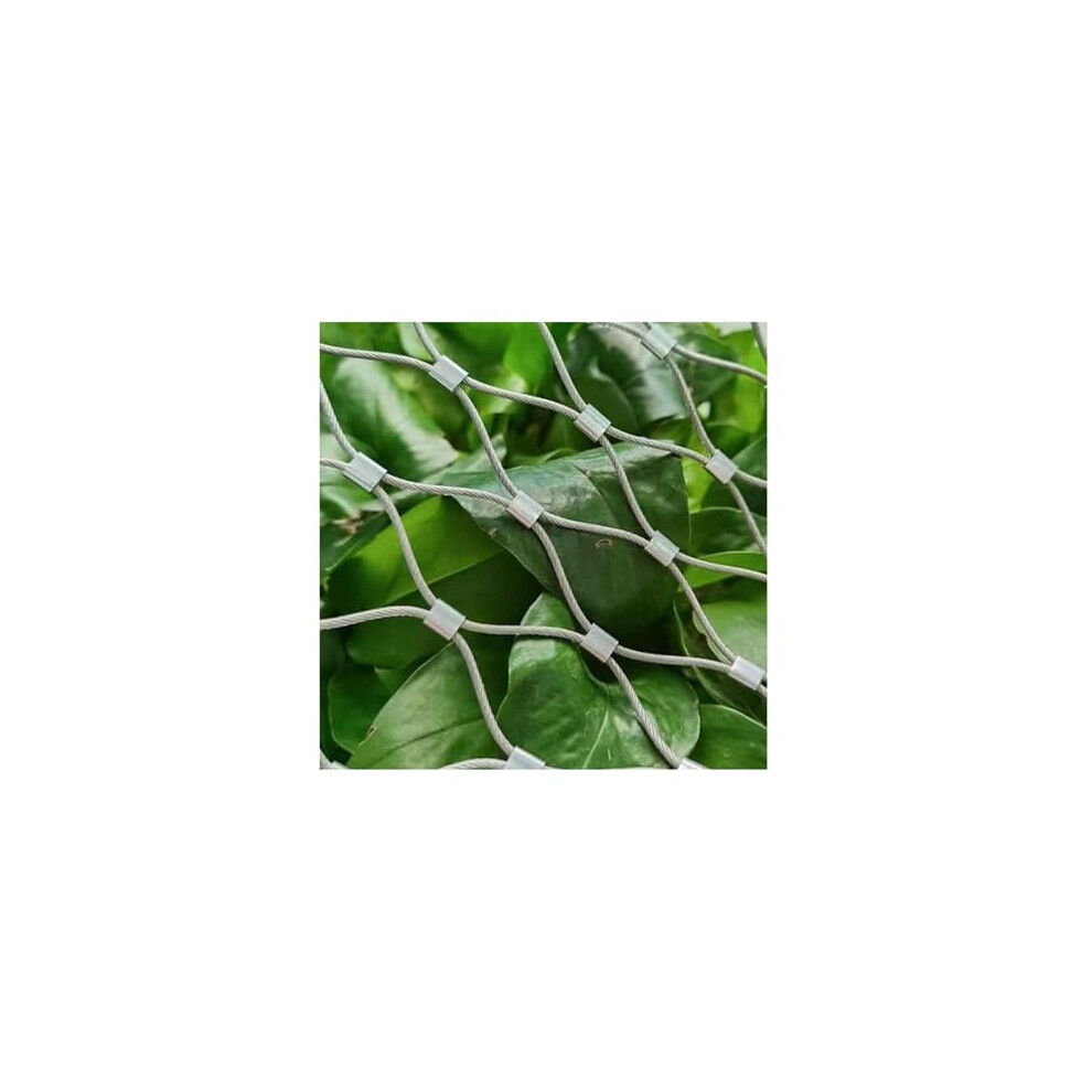 Stainless Steel Wire Mesh Safety Net, Flexible CorrosionâResistant Balcony Railing Guardrail, AntiâFall Cable Net 1.8X20m 9045646520988