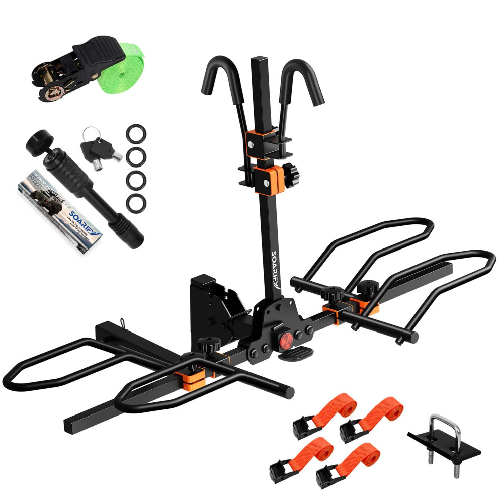 2 Ebike Hitch Rack With Hands Pedal Lift, Heavy Duty Car Bike Carrier For Suv Rv Truck 9045646508238