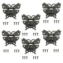 Antique Bronze Butterfly Latch Vintage Box Lock Set for Wooden Jewelry Boxes and Cabinets 6PCS