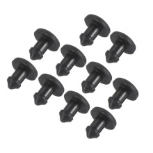Silicone Hole Plugs and Panel Hole Covers, 3mm Round Black SnapIn Locking Fit, 10 Pcs HOAICHKK068
