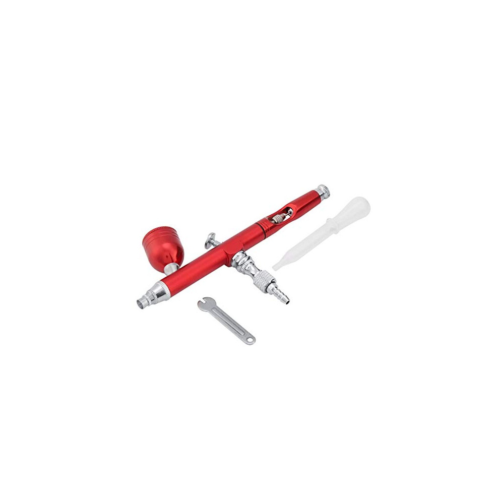 Airbrush Kit, Dual Action Airbrush 0.3Mm Gravity Feed With Compressor For Makeup Tattoo Cake (Red) 9045646521466
