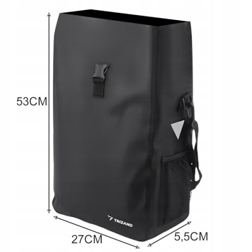 Torba rowerowa - 15 l czarna 2