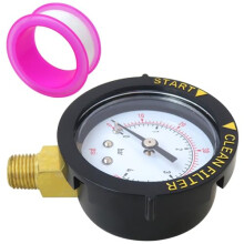 Pool Filter Pressure Gauge 60psi 1/4 NPT Universal Fit with Color Coded Dual Scales and IP67 Waterproof Stainless Case
