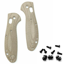 Mini Micarta Scales Handle Replacement Kit for Benchmade Griptilian 555 556 557 with Screws