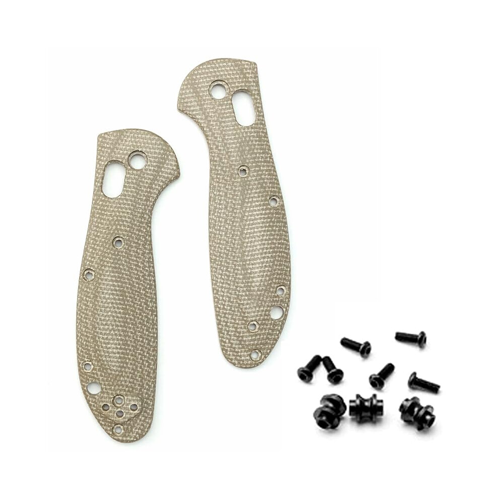Mini Micarta Scales Handle Replacement Kit For Benchmade Griptilian 555 556 557 With Screws 9351714718028