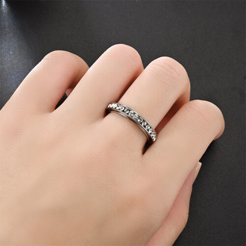 Drehbarer Anti-Stress-Ring Silver 2