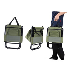 Folding Fishing Chair with Built‑in Ice Storage and Reclined Comfort, Heavy Duty Oxford Camping Seat for Beach