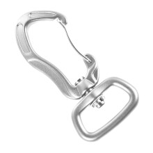 Swivel Locking Carabiner Clip 360 Rotation Aluminum Dog Leash Connector for Hiking Camping Silver