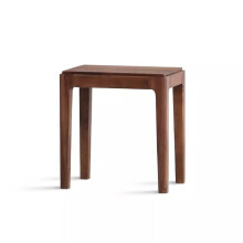 Wood Bar Stool Black Walnut Solid Wood Square Stool Nordic Compact Design for Dining Bedroom Home