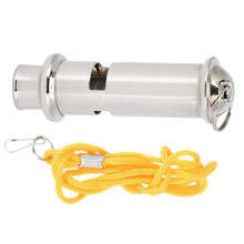 Stainless Steel Sports Whistle, Loud Compact Yellow Emergency Survival Whistle for Outdoor Training
