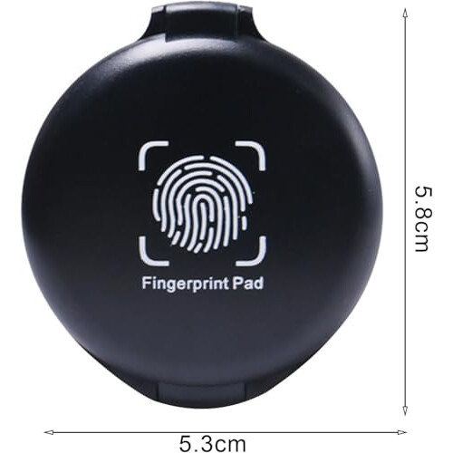 Black Waterproof Fingerprint Ink Pad for Identification and Security, QuickDry SmudgeResistant 1