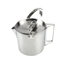 1.2L Stainless Steel Camping Kettle Pot for Quick Water Boiling Hiking and Picnic Use