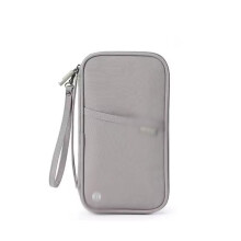 Travel Wallet Passport Holder Organizer with Secure Zipper Closure, Water Resistant Compact Design for Family Trips