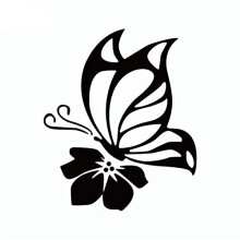 Butterfly Vinyl Decal Flower Car Sticker Weatherproof Vinyl Design Clean Removal Surface Safe