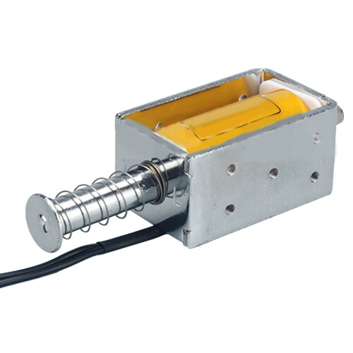 Magnet electric electromagnetic mic DC12V, solenoid cu cursă lungă de 35 mm
