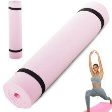 Yoga mat / Exercise mat / Sleeping pad - 180 x 50 cm Pink