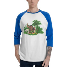 Moana Męskie Koszulki Baseballowe z Rękawami Raglanowymi Bawełniane Klasyczne Długie T-shirty