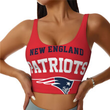 Patriots Dame Sportsvest med navleeksponering, Yoga Løbetøj