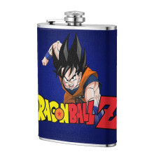 Anime Cartoon 8oz rostfritt stålkolv PU-läderkolv för män Z