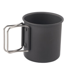 Camping Mug Aluminum Alloy Cup with Foldable Handle, Lightweight and Durable for Outdoor Travel