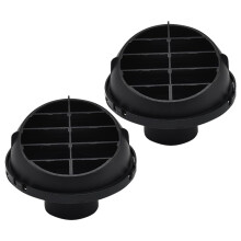 2PCS 42mm Round Car Heater Vent Outlet, PP 360 Airflow Rotatable Replacement for Auto RV ATV