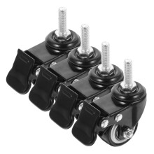 Office Chair Casters Heavy Duty M8 Threaded 1.5 Inch Carpet Wheels Set of 4 Smooth Mobility