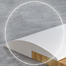 Door Threshold Transition Strip White 3cm PVC Self Adhesive Floor Trim for Carpet to Tile Uneven Surfaces