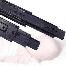 10 Inch Heavy Duty Full Extension Ball Bearing Drawer Slides Black Steel Side Mount 100 lbs Load