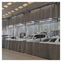 Garage Divider Curtains 2.4x2m Gray Privacy Curtain for Workshop or Studio Dustproof Quick Space Division