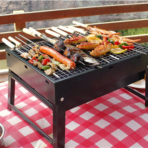 Portable Charcoal Grill Foldable BBQ Grill for Camping Outdoor Cooking Compact Tabletop Design Ref: 4251 1