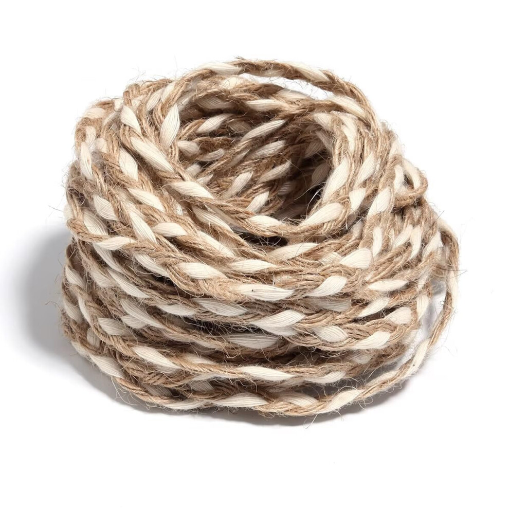 10 Yards 5Mm Flat Braided Jute Rope, Natural Jute Twine For Diy Crafts, Gift Wrapping And Home Decor 9351714719988