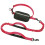 Reflective Dog Walking Belt with Removable Storage Pocket-Red 1