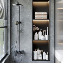 Stainless Steel Shower Niche Waterproof Recessed Shelf with Drainage for Bathroom Wall Storage 27.6'x11'