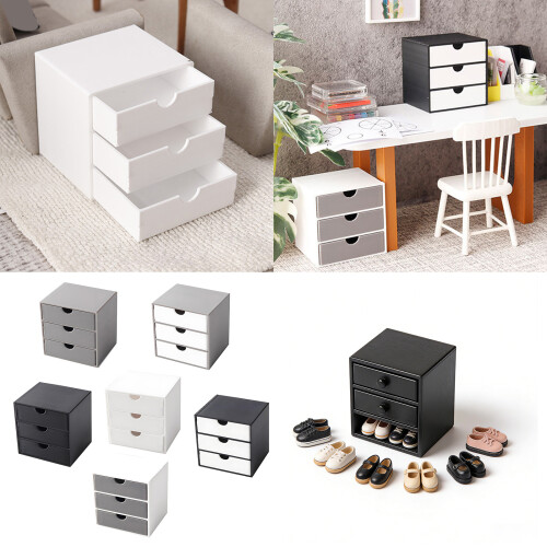 Plastic Document Holder Cabinet For 1/12 Scale Doll House-White 2