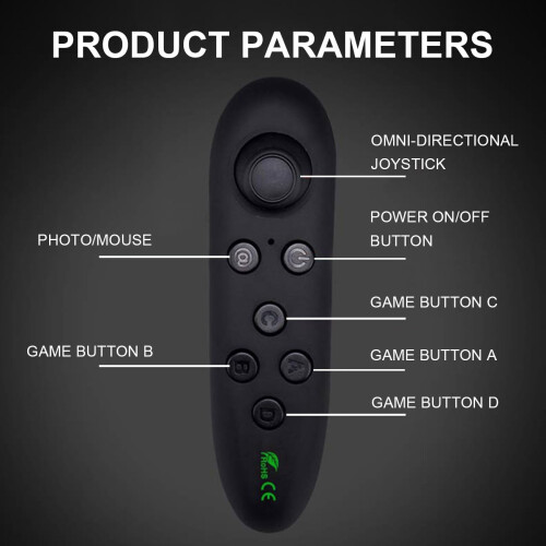 Bluetooth VR Controller with MultiMode Control and 360 Joystick for Android iOS Phones Tablets 1