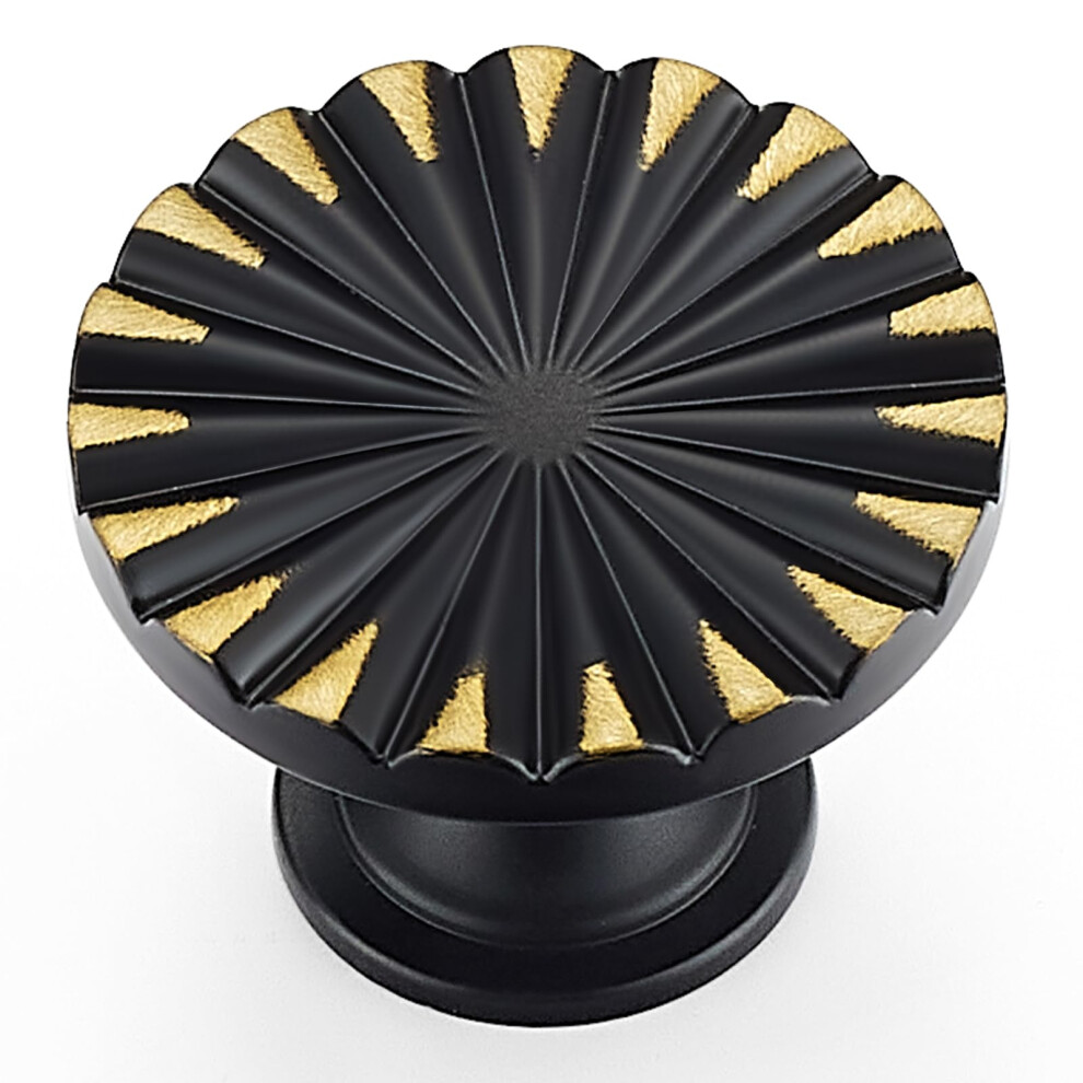 15Piece Black And Bronze Cabinet Knobs Vintage Round Zinc Alloy Drawer Pulls For Dresser Wardrobe 9045646510644