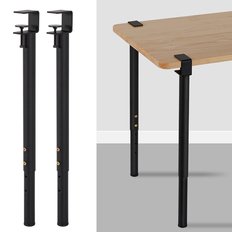No Drill Clamp Table Legs Adjustable F Shape Metal Desk Legs For Diy Furniture Black 45Cm Set Of 4 9045646510668