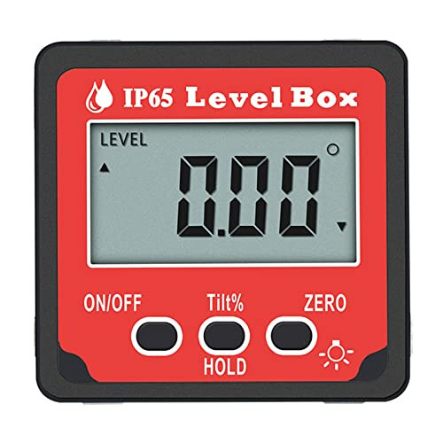 Digital Angle Gauge with Magnetic Base Lock 0.2 Accuracy Dual Mode Large LCD Digital Protractor