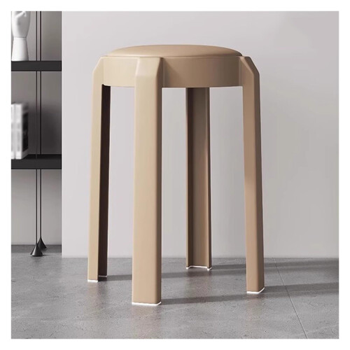 Stackable Plastic Office Stools Set of 2, Backless Ergonomic Comfort Seat, Waterproof Easy Clean
