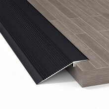 Black Aluminum Floor Transition Strip 40 Inch, Cuttable Floor Edging Trim 36 Inch for Door Thresholds